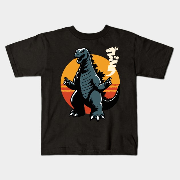 Godzilla Minus One Fanart Kids T-Shirt by Franstyas